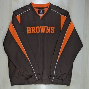 NFL CLEVELAND BROWNS Pullover Jacket Size M